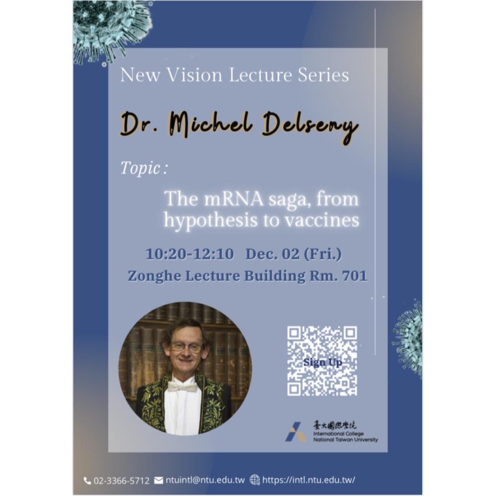 New Vision Lecture Series : The mRNA saga, from hypothesis to vaccines